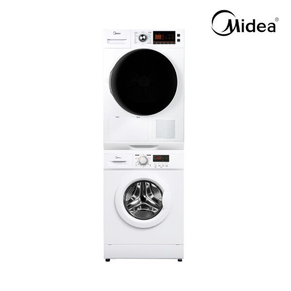 [미디어] Midea 트윈타워 의류건조기 10kg + 드럼세탁기 7kg [방문설치] CFW-702 + MC-H103W