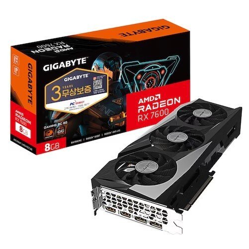 GIGABYTE 라데온 RX 7600 Gaming OC D6 8GB 피씨디렉트