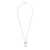 [알렉산더 맥퀸] 585475 J160Y 0446 아이덴티티 태그 스컬 참 네크리스 실버 목걸이