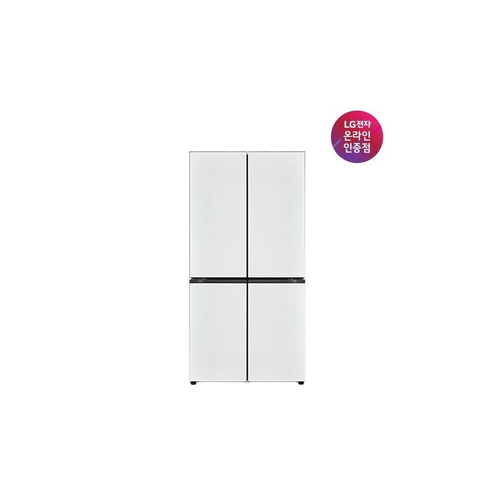 [LG전자] DIOS(디오스) 오브제컬렉션 4도어 냉장고 875L 베이직 메탈 [화이트/화이트/M873MWW031]
