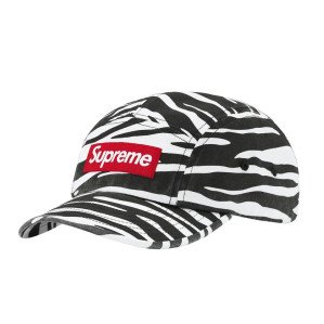 [슈프림] FW22H104 ZR 워시드 치노 트윌 캠프캡 지브라 모자